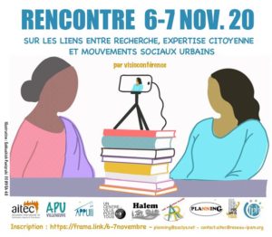 Rencontre sur les liens entre recherche, expertise citoyenne et mouvements sociaux urbains